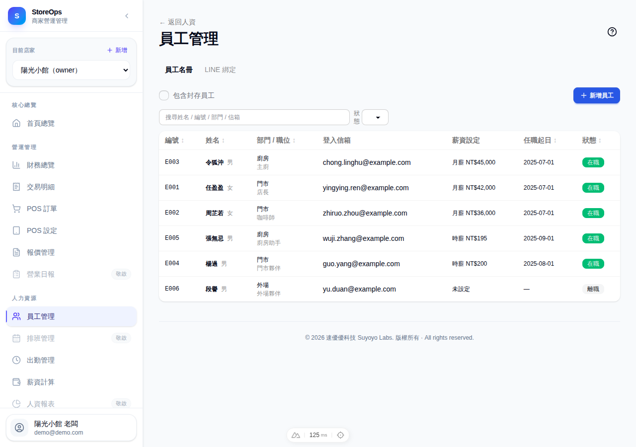 員工名冊